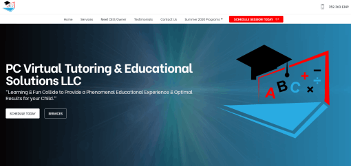 PC Virtual Tutoring — website by A&O Design Solutions