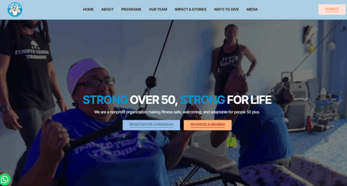 Strong Over Fifty — website by A&O Design Solutions